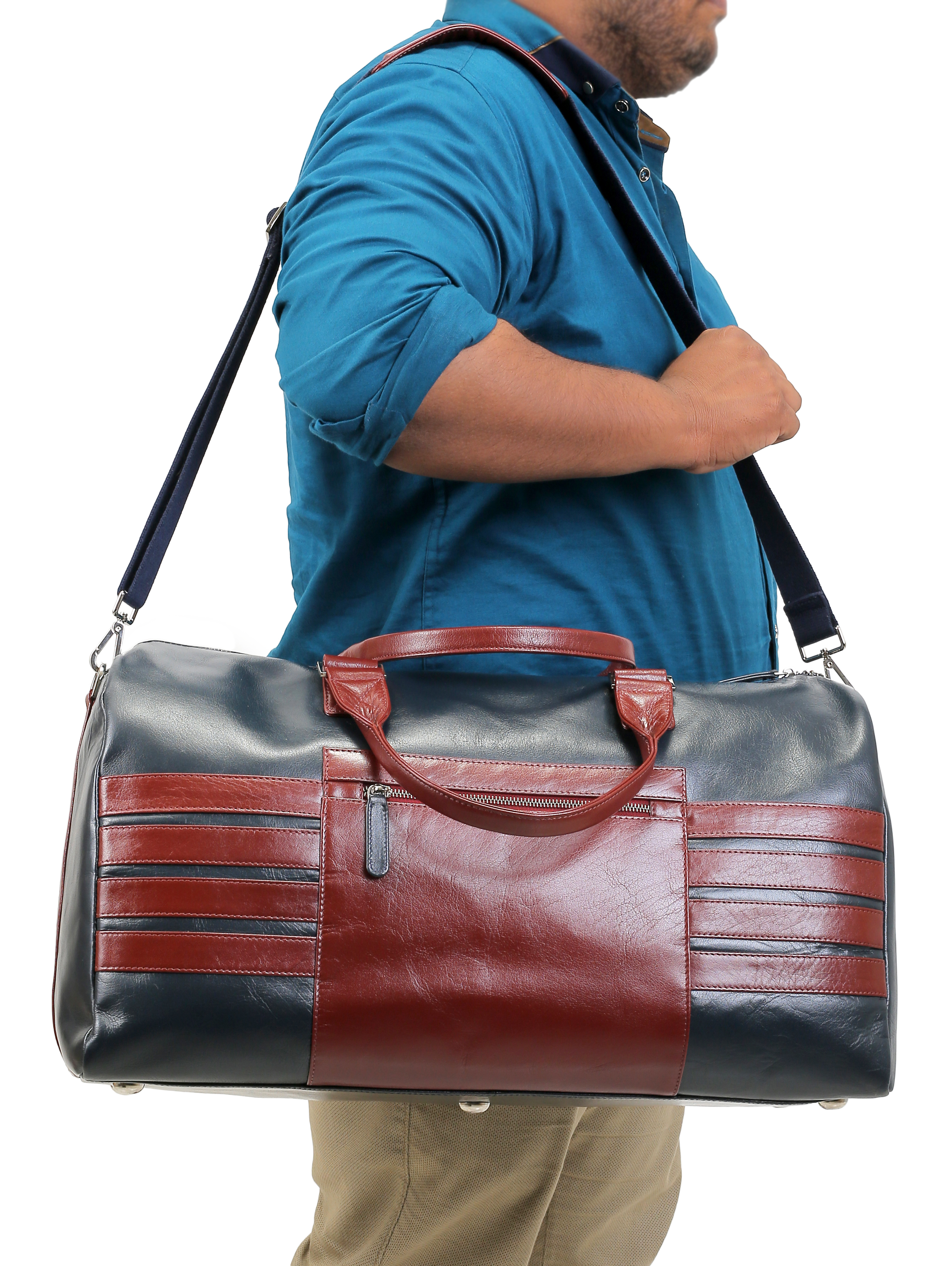 Unisex Leather Duffel Bag