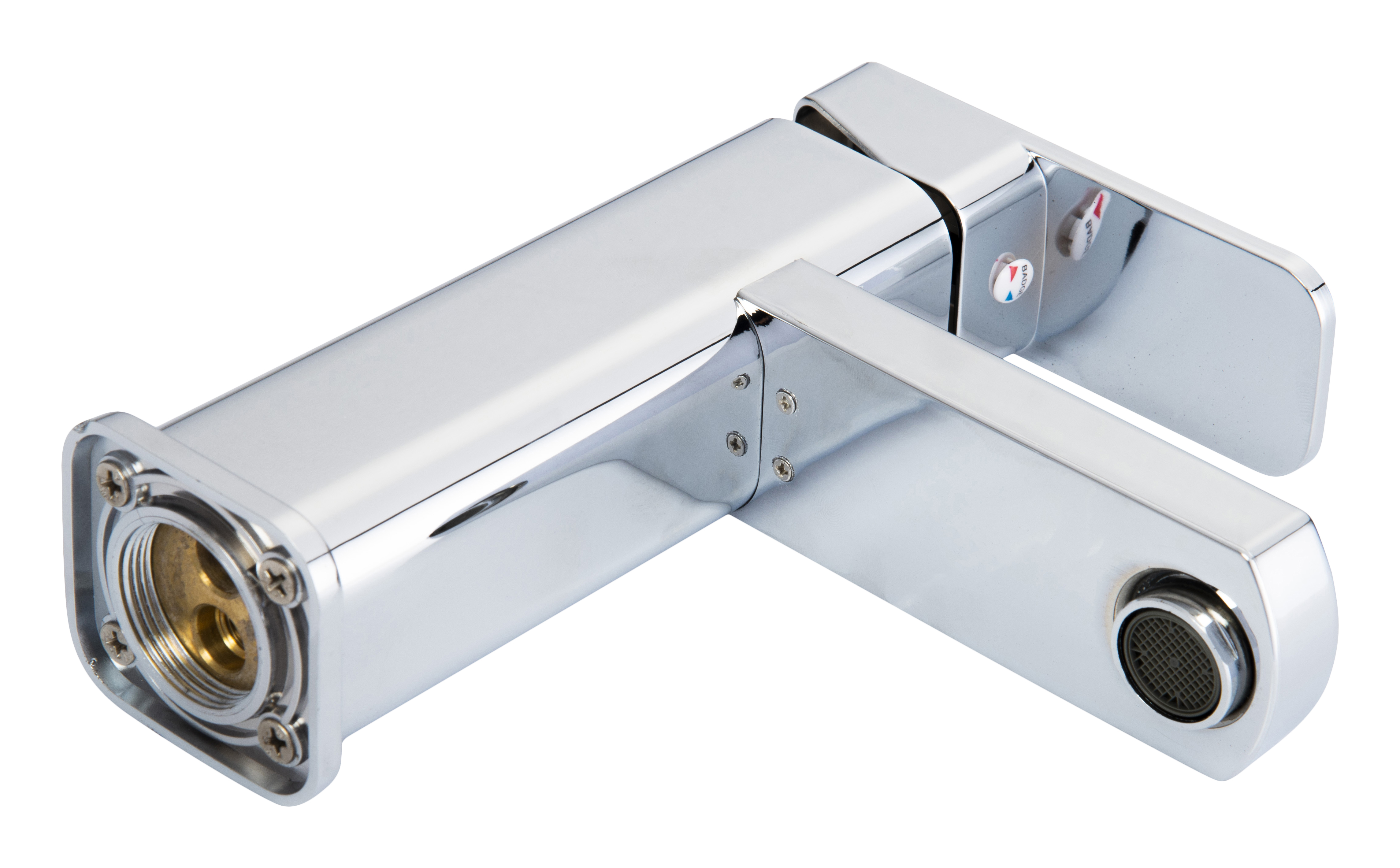 Sanitary Ware Suite Alton 9001 Single Lever Basin Mixer, Hot & Cold Mixer With 18" Ss-304 Hose Pipe (Chrome)