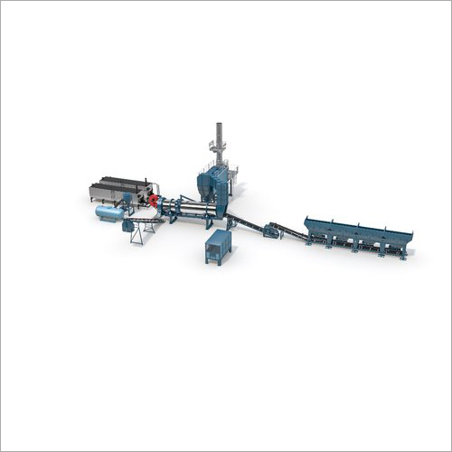Atlas Counter Flow Hot Mix Plant - Steel Material, 600 MM Belt Size, 90-120 TPH Capacity | Automatic Operation, 7.5 HP Slinger Motor, 4 Storage Bins