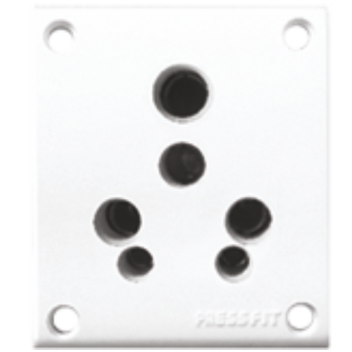 व्हाइट प्रेसफिट गोल्ड 16 एम्प स्विच सॉकेट