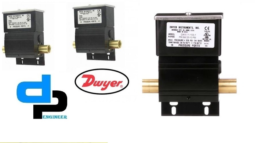 Dwyer Dxw-11-153-4 Differential Pressure Switch - Industrial Grade Panel Mount | Gas Pressure Measurement For Process Monitoring
