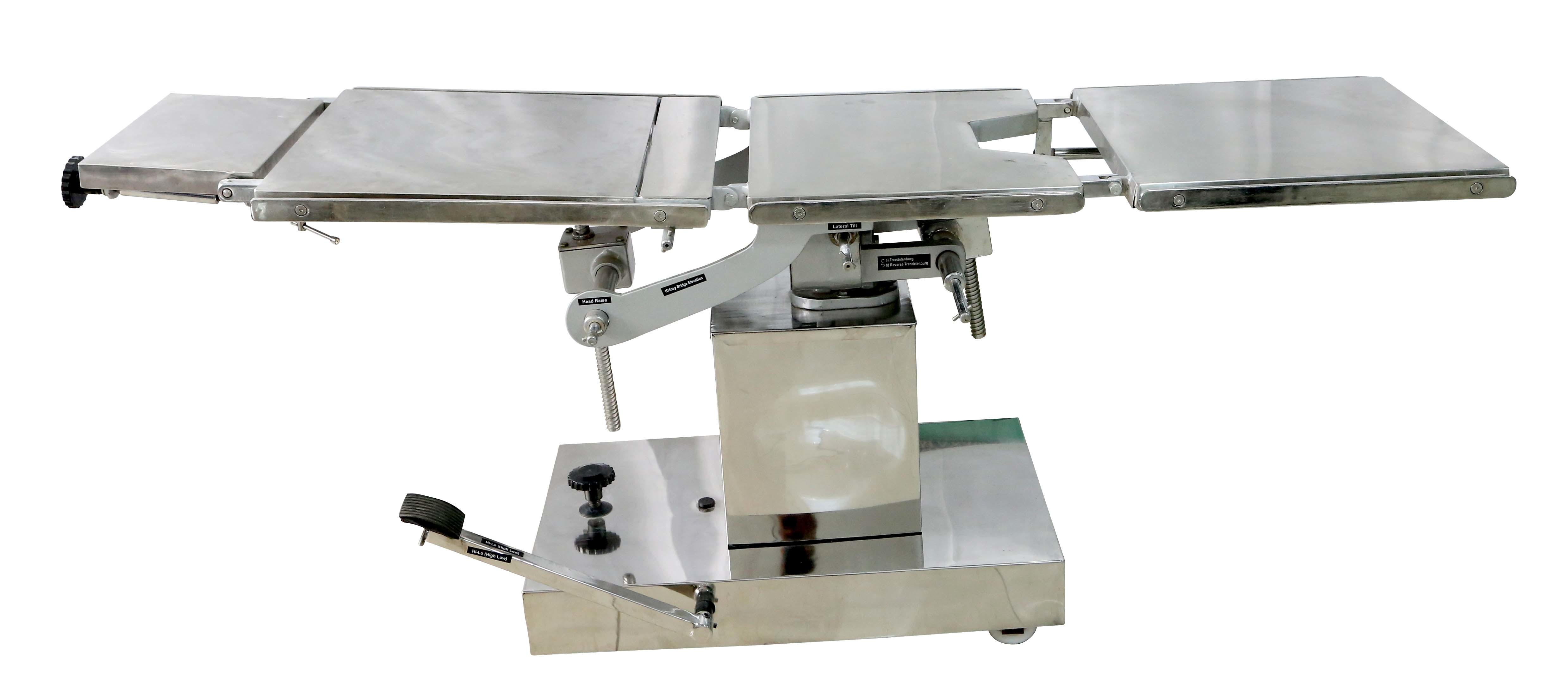 Operation Table - Stainless Steel Foldable Design | Adjustable Height Eco-friendly Durable For Hospital Use