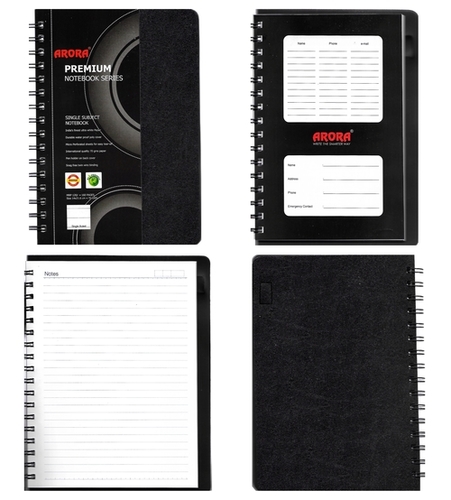 Chief Size Single Subject Wiro Notebook - Durable Polycover, 14 x 21.6 cm | 160 Micro-Perforated Pages, Rounded Corners, Pen Holder, Hi-Bright Opacity Paper