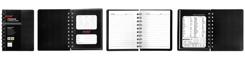 Royal Size Single Subject Wiro Notebook - Durable Polycover, 10.8 X 14 Cm, 70 Gsm, Single Ruled, 160 Pages | Micro-perforated Sheets, Pen Holder, Rounded Corners