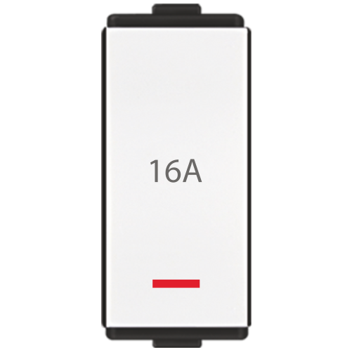 Pressfit Edge - Plastic Material, 16 Amp Modular Electrical Switch, Elegant Design With Screwless Installation And Multi-color Choices