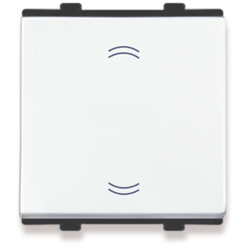 Pressfit Edge Broad Modular Electrical Switches - Plastic Material, 2 Module Size, White Color, 6 Amp Load Current | Elegant Design, Spark Shield Protected, Screw-less Installation, High Safety Levels