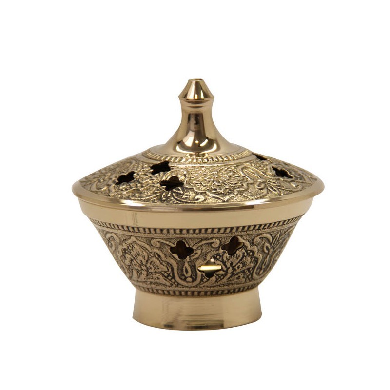 High Quality Brass Gold Censer With Boat & Chain
