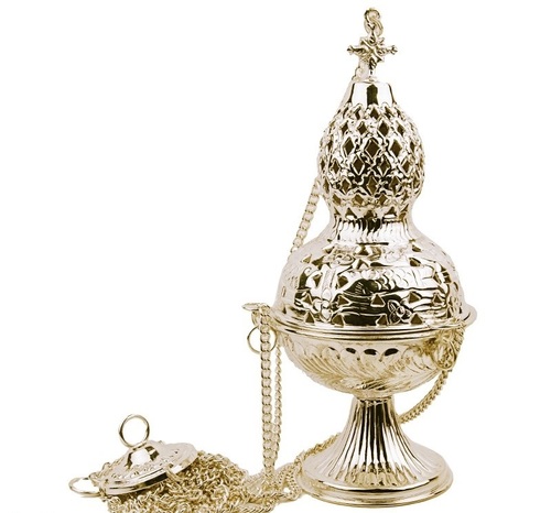 Traditional Gold Censer for Worship