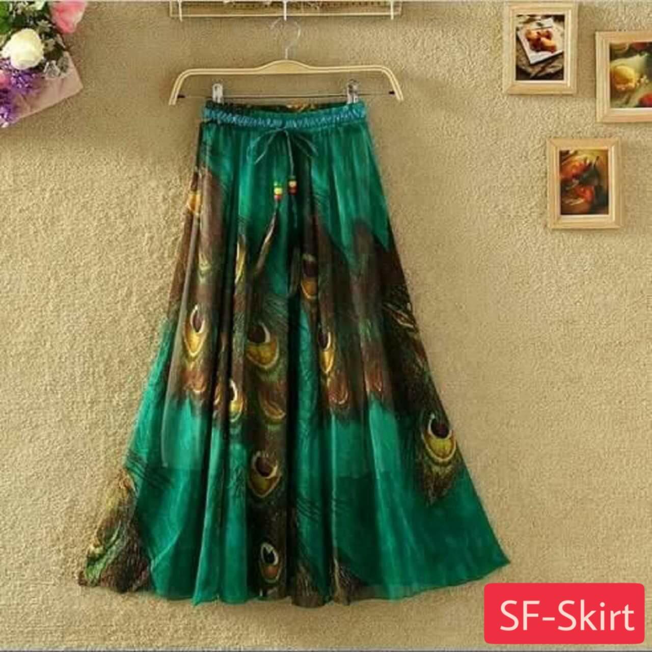 Crepe Skirts - Heavy Crepe Fabric, 38+ Inch Length, Free Size | Breathable, Washable, Digital Printed Design