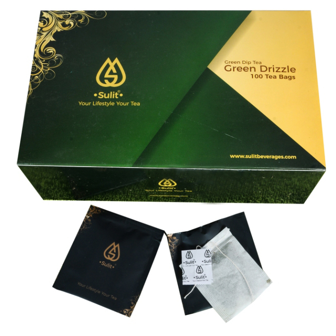 Green Drizzle - 150 G Premium Green Tea Dust In 100 Bags | Organic, Health Benefits, Antioxidants, Smooth Taste, No Sugar