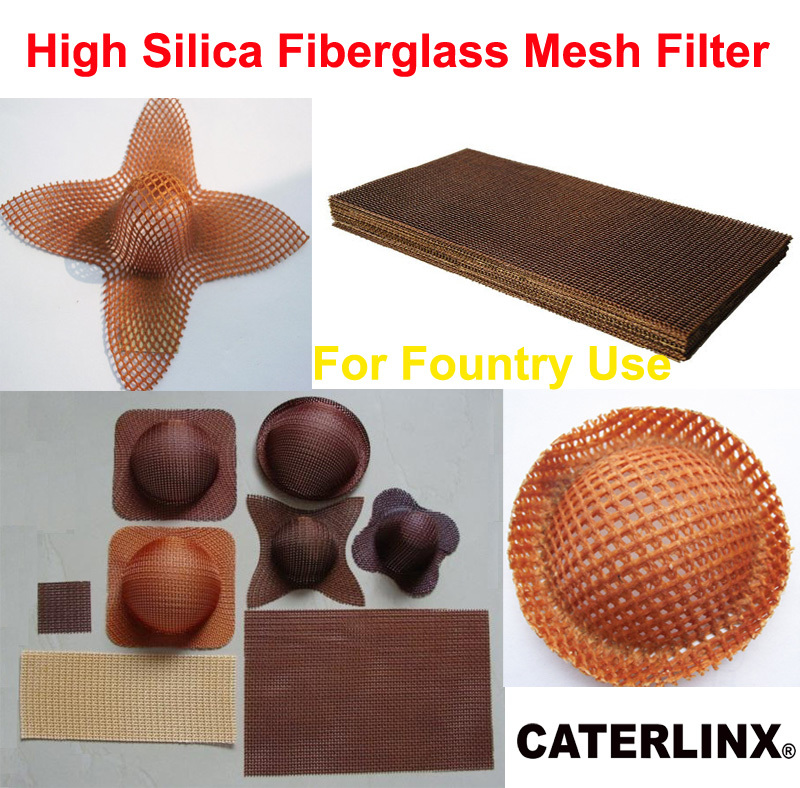 High Silica Fiberglass Mesh Filter For Foundry Use Usage: Iron Casting