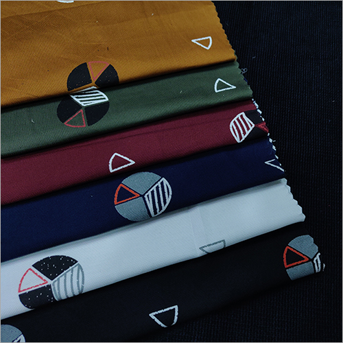 Poplin Print Cotton Fabric - Dobby Weave, Printed Texture | Comfortable Cotton Material for Shirting and Dress, Available in Various Designs