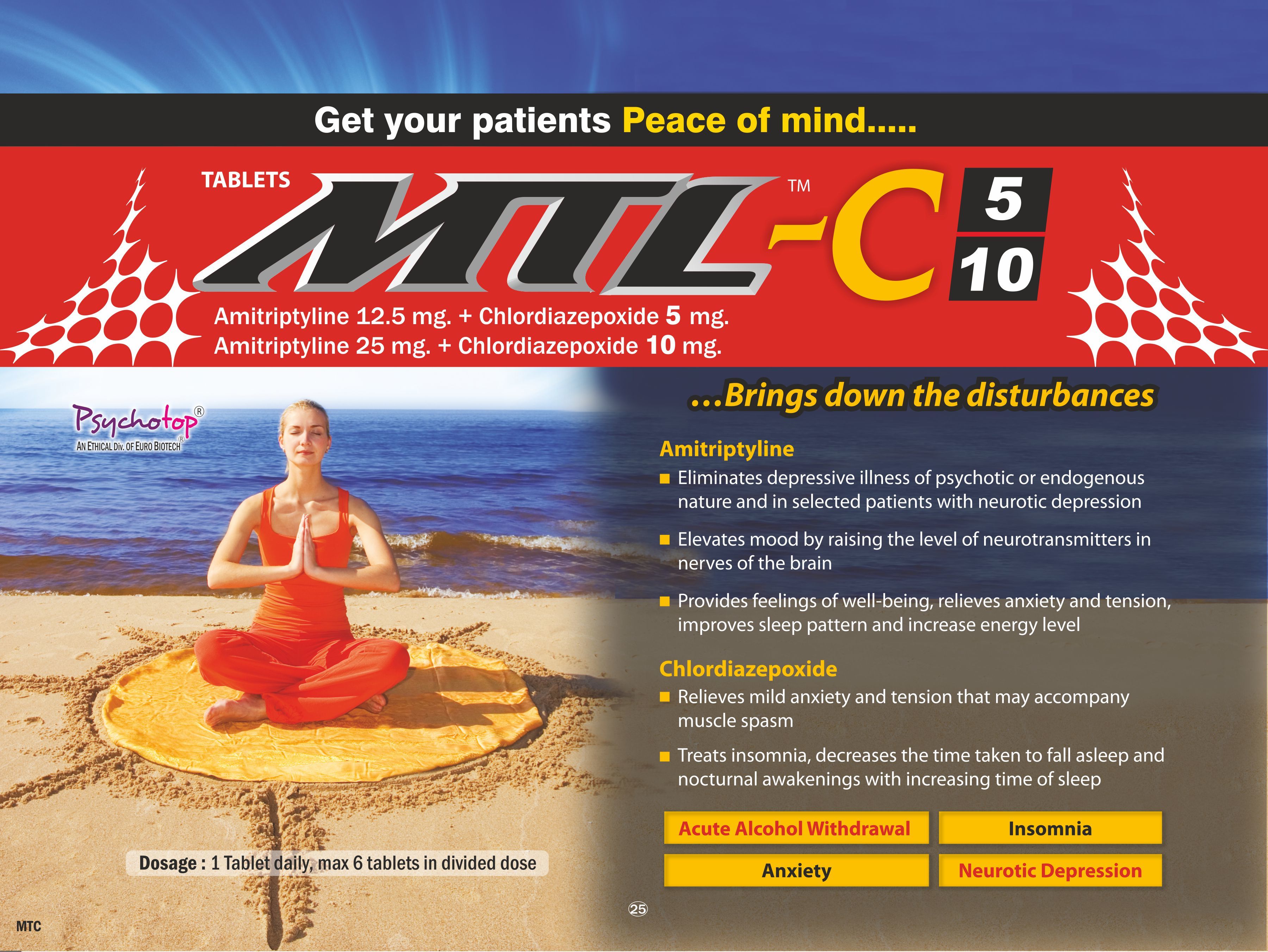 Amitriptyline & Chlordiazepoxide Combination Specific Drug