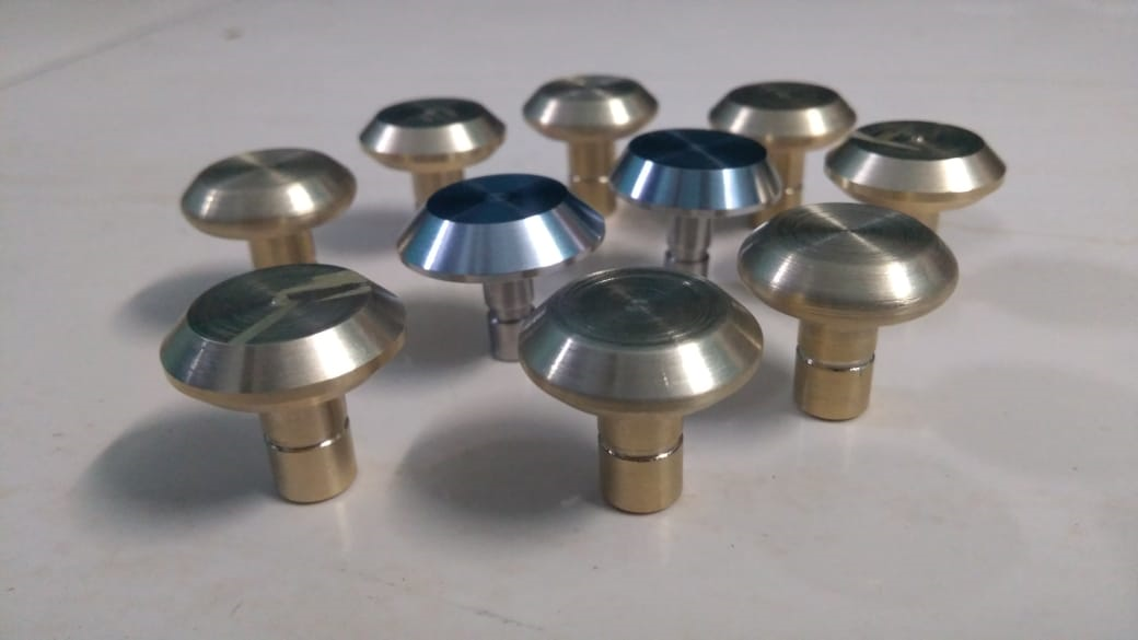 Tactile Stud - Brass & Stainless Steel (Grade 304 & 316), 25mm X 35mm X 4.5mm | Automatic Function, Anti-slip Surface For Visually Impaired