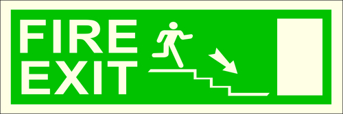 Photoluminescent Fire Exit Signs - PVC Rigid Sheet 1.5mm Thickness | Waterproof, Vapor, Explosion Proof, Corrosion Resistant, Fire Retardant