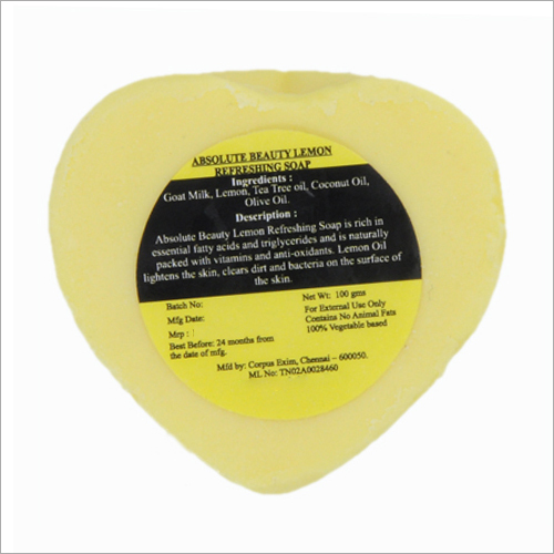 Lemon Soap - Herbal Ingredients , Customized Size with Refreshing Yellow Color