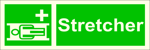 Entrance Sign Board - PVC Rigid Sheet, 4"x12", 6"x12", 6"x16", Green | Photoluminescent Automatic Glow in Dark Direction Signage