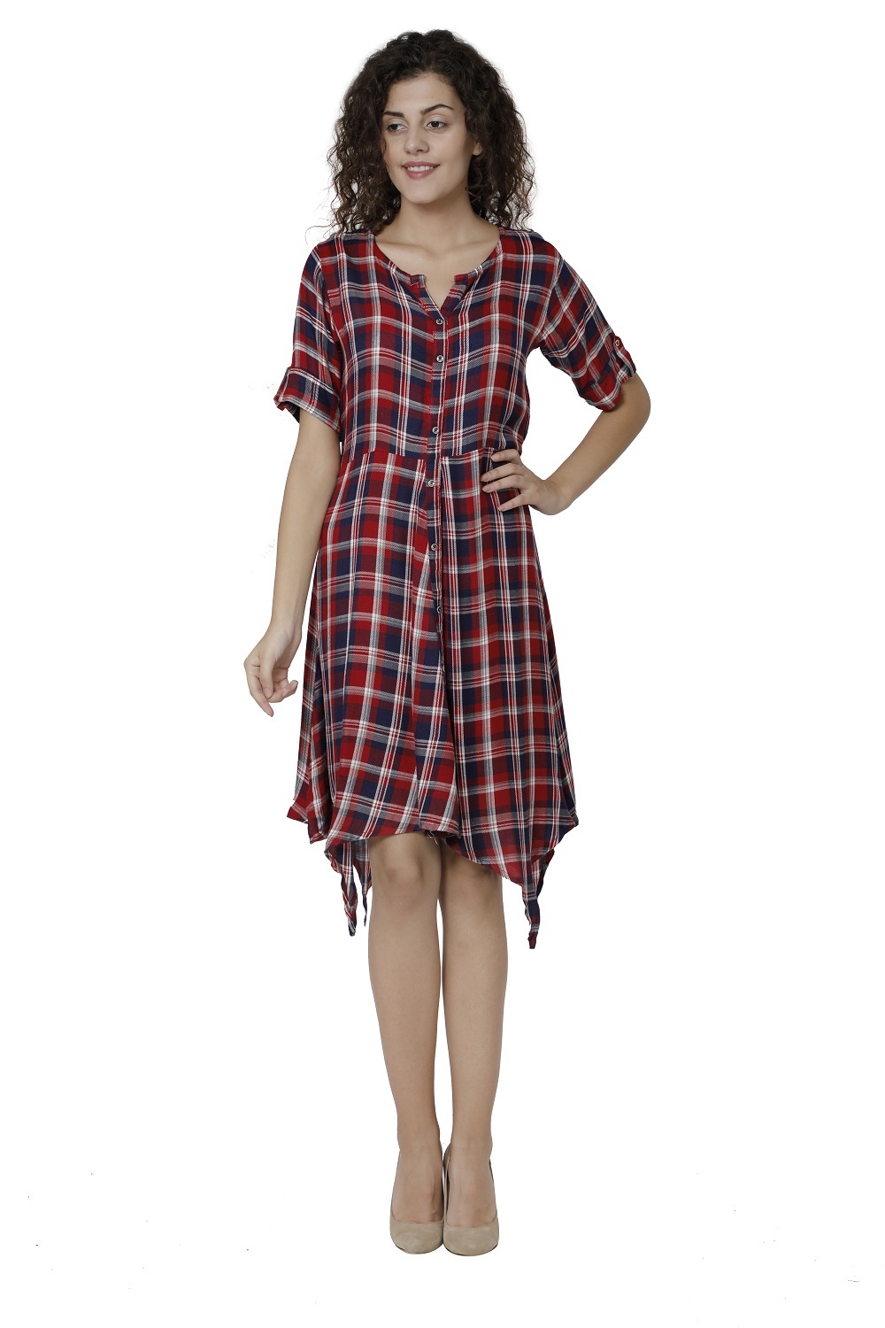 Cotton Western Dress Bust Size: 34 Inch (In)