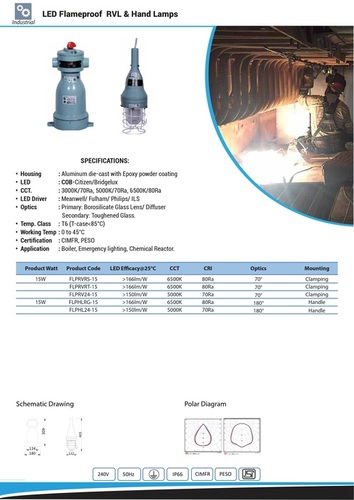 LED Flameproof RVL & Hand Lamps 15W