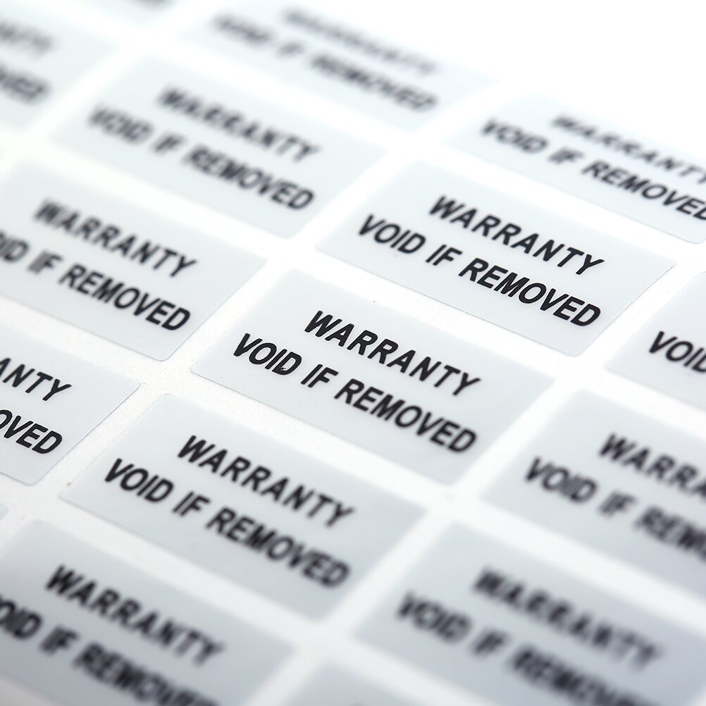 Void Labels - Multi-size, Multi-color | Tamper-proof, Waterproof, Scratch Resistant, Strong Adhesion, Superior Durability And Stability