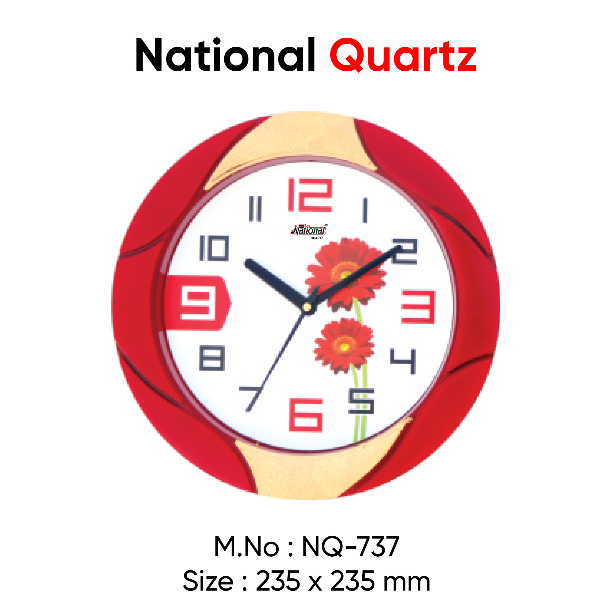 Fancy Round Wall Clock - Abs Plastic, Medium Size, Multi Color | Lightweight Design, Effective Wall Aesthetic, Standard Thickness