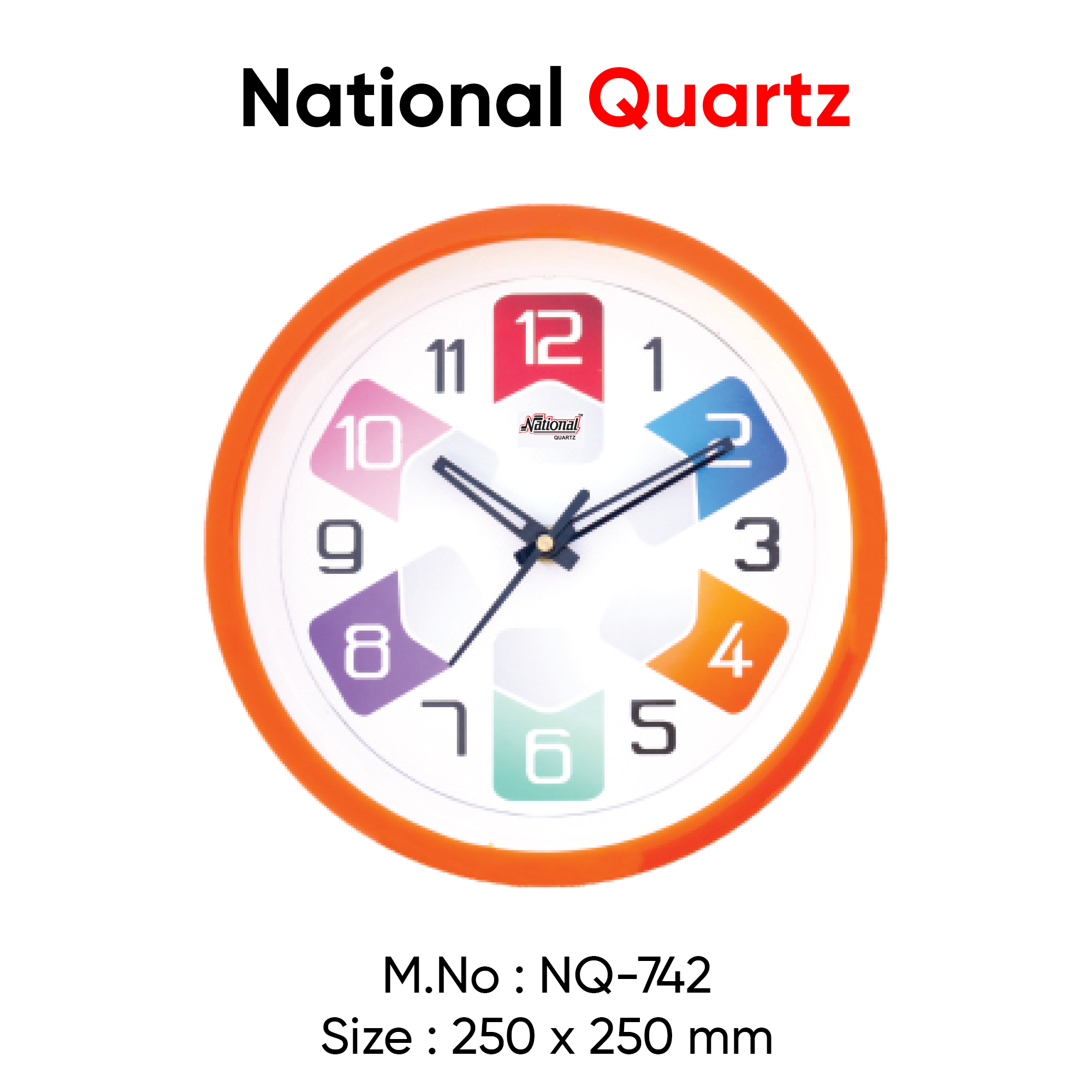 Fancy Round Wall Clock - Abs Plastic, Medium Size, Multi Color | Lightweight Design, Effective Wall Aesthetic, Standard Thickness