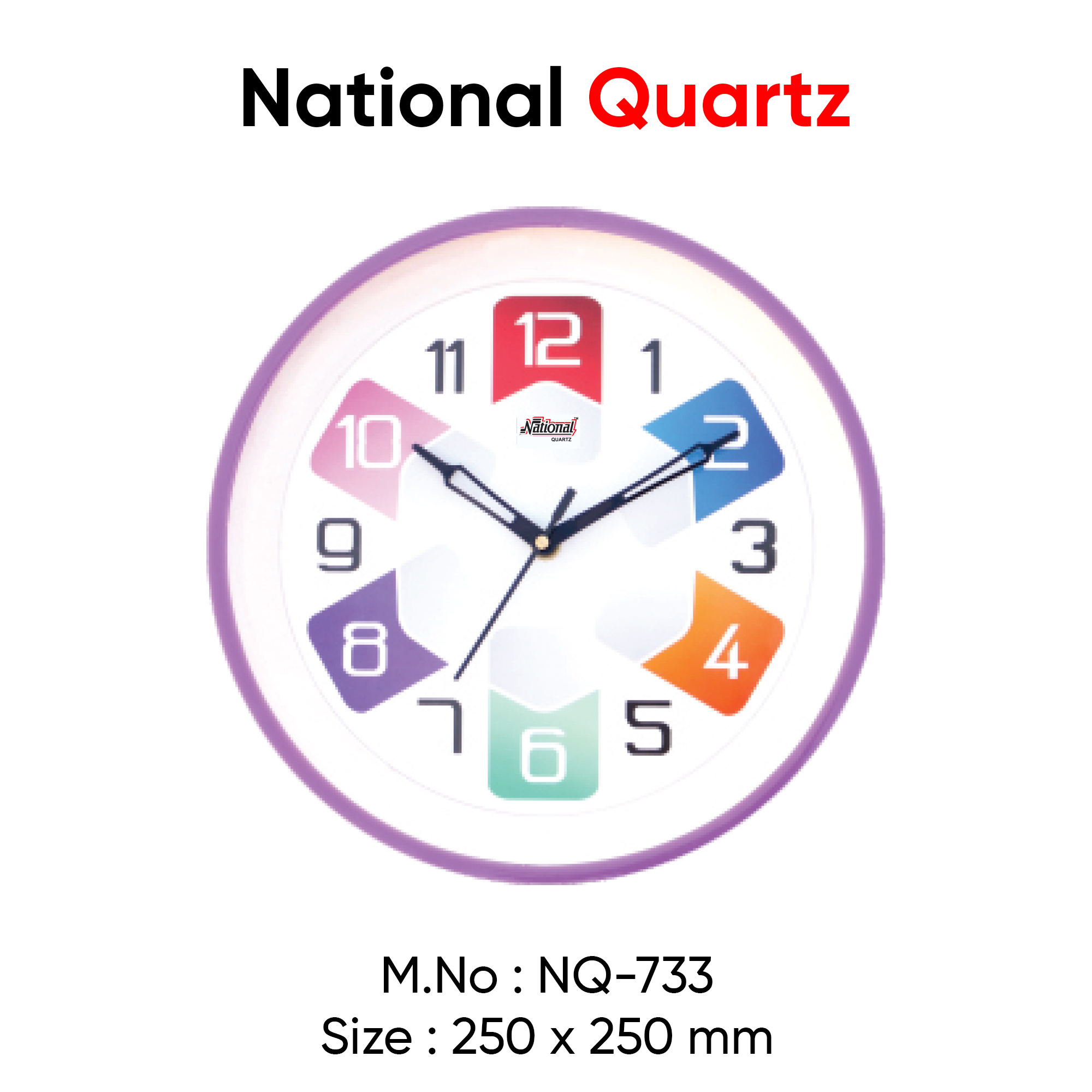 Fancy Round Wall Clock - Abs Plastic, Medium Size, Multi Color | Lightweight Design, Effective Wall Aesthetic, Standard Thickness