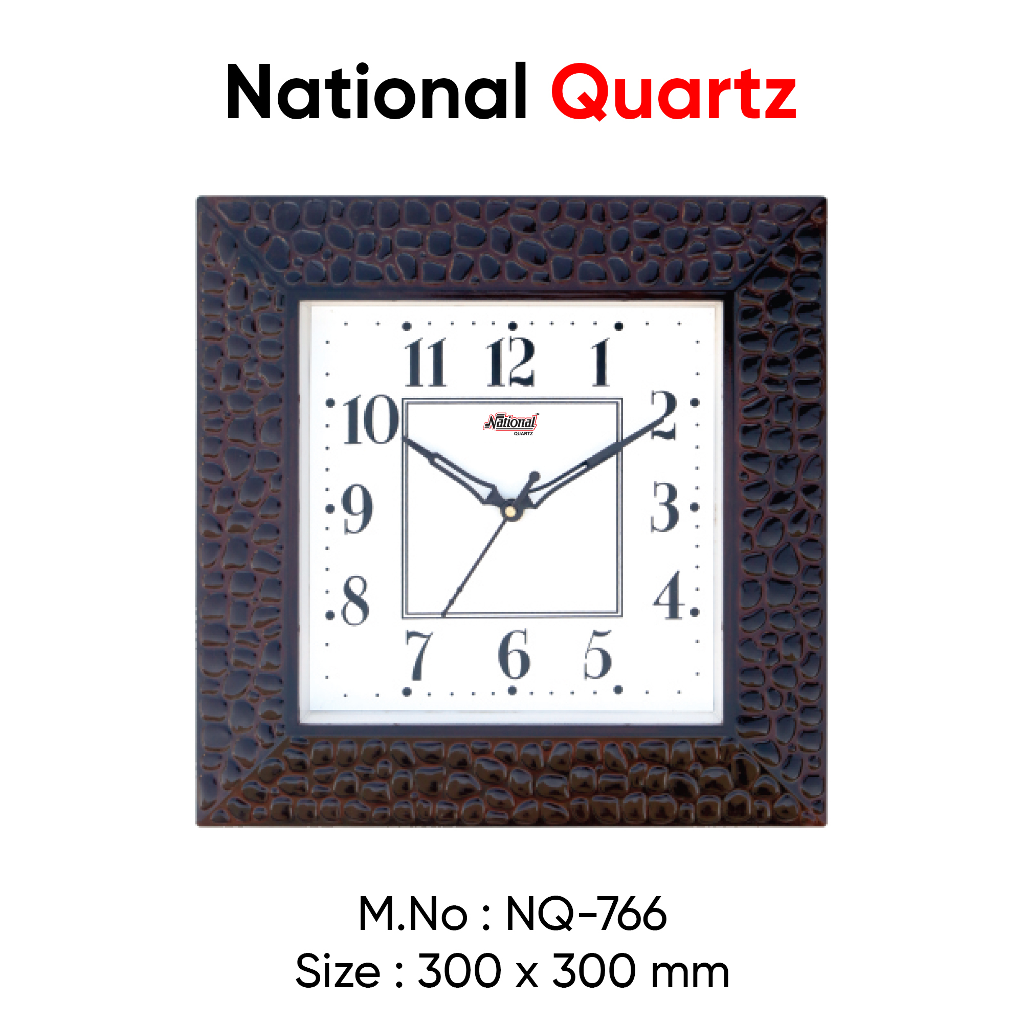Decorative Square Wall Clock - Abs Plastic, Small Size, Multiple Colors | Lightweight, Standard Thickness, Unique Wall Decor