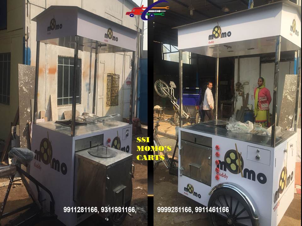 Momos Daddy - Stainless Steel, 5x3 Dimensions | One Burner, Two Deep Fryers, One Sliding Tandoor, Four Gn Pans, Mobile Kitchen With Led Lights, Easy Setup And Customizable Design, Space Saving And Efficient