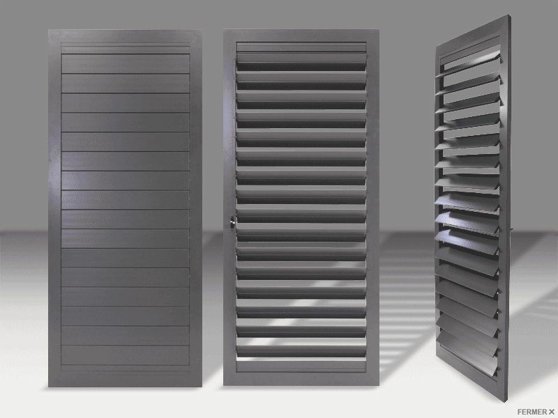 Casement Door With Aluminium Louvers Application: House