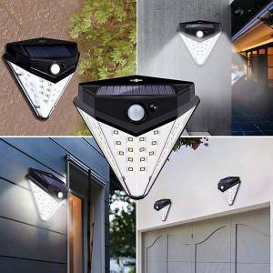Solar Powered Led Wall Light - Abs+polycrystalline Solar Panels, 17.5x15x6.3cm | Intelligent Sensing, Multi-mode Auto Lighting