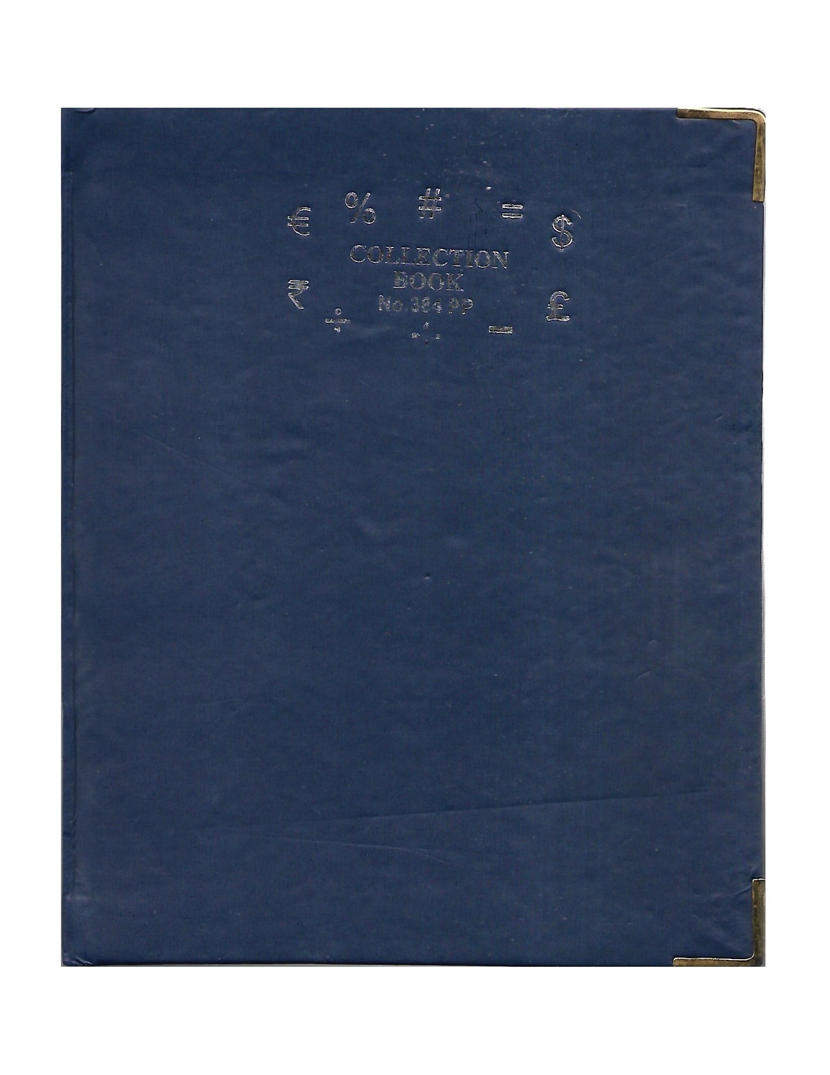 Copy Size Collection Book - 384 Pages, 6.75 X 8.25 Inches, Hard Board Cover With Golden Corners, Durable Binding For Customer Account Management