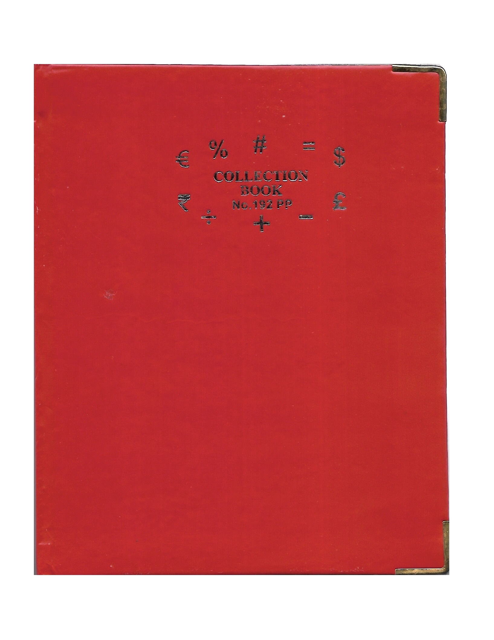 Copy Size Collection Book, 70gsm, 192 Pages - Hard Board Cover, 6.75 X 8.25 Inches | Durable Design, Hard Binding, Golden Corner Accents For Professional Appeal