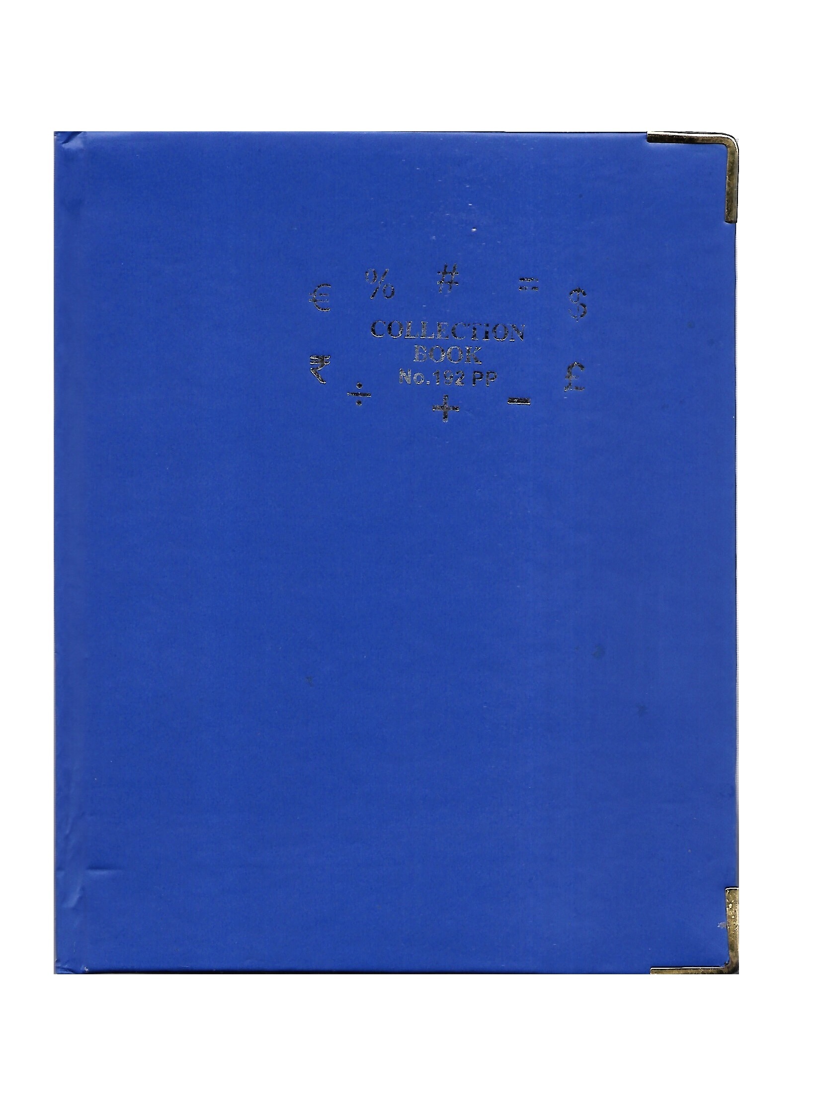 Copy Size Collection Book, 70gsm, 192 Pages - Hard Board Cover, 6.75 X 8.25 Inches | Durable Design, Hard Binding, Golden Corner Accents For Professional Appeal