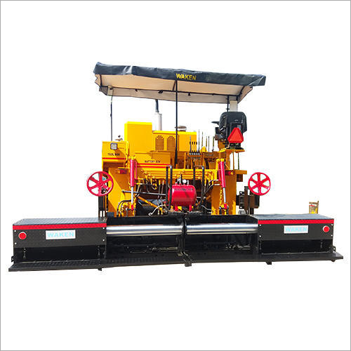Road Paver Machine - 5560x3000mm | Durable Metal, 4 Cubic Metre Capacity, Yellow, Semi-automatic, 105 Hp Power Output