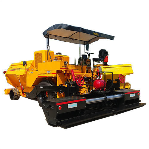 Road Paver Machine - 5560x3000mm | Durable Metal, 4 Cubic Metre Capacity, Yellow, Semi-automatic, 105 Hp Power Output