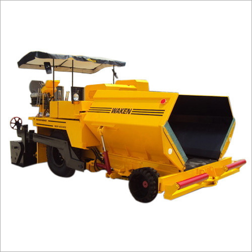 Road Paver Machine - 5560x3000mm | Durable Metal, 4 Cubic Metre Capacity, Yellow, Semi-automatic, 105 Hp Power Output
