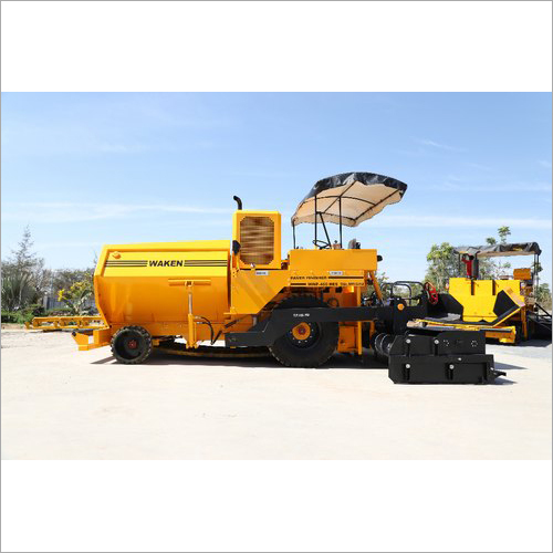 Road Paver Machine - 5560x3000mm | Durable Metal, 4 Cubic Metre Capacity, Yellow, Semi-automatic, 105 Hp Power Output