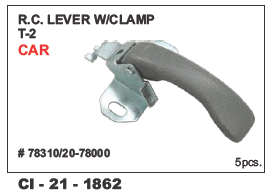 Rc Lever w/Clamp T-2 Car L/R - Durable Alloy | Designed for 4-Wheeler Vehicles, Includes Warranty for Reliable Performance