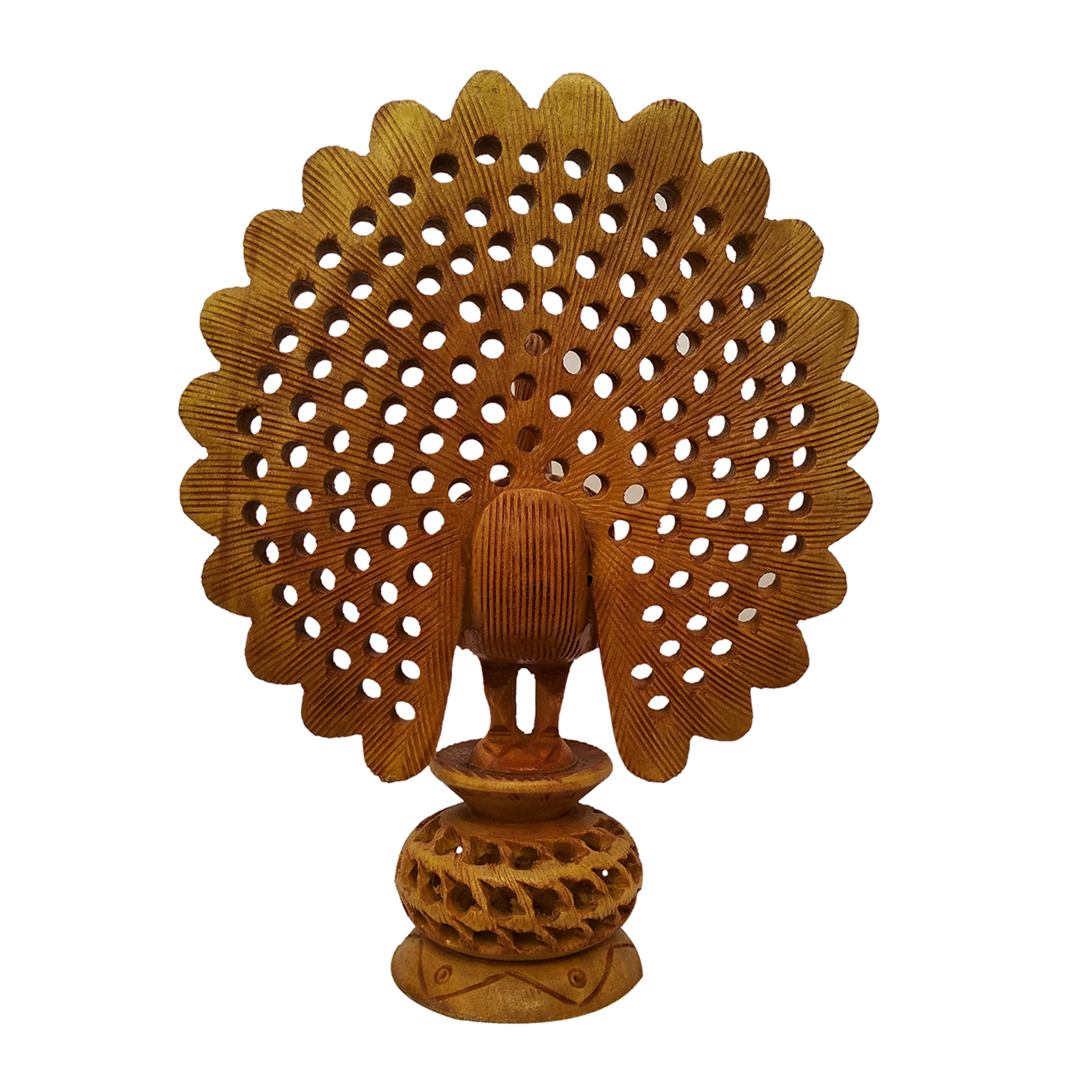 Brown Wooden Peacock Danshing