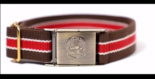 School Belt - Polyester, Adjustable Length | Brown, 1.5 inches Wide, Metal Slide Buckle, Machine Washable