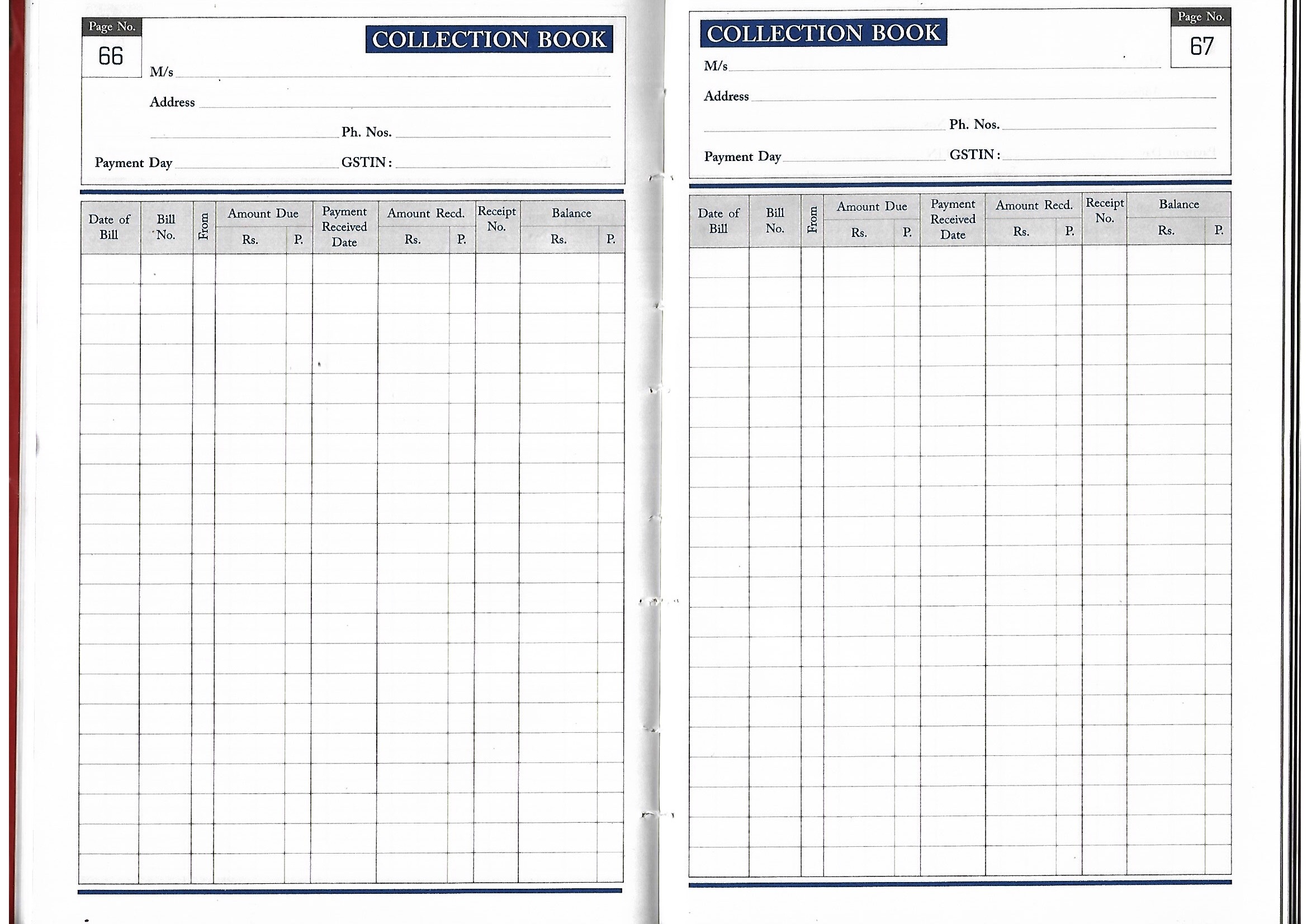 Chief Size Collection Book - 5.75 X 8.75 Inches, Hard Board Cover With Golden Corners | Durable Design For Managing Debit, Credit, Balance Accounts