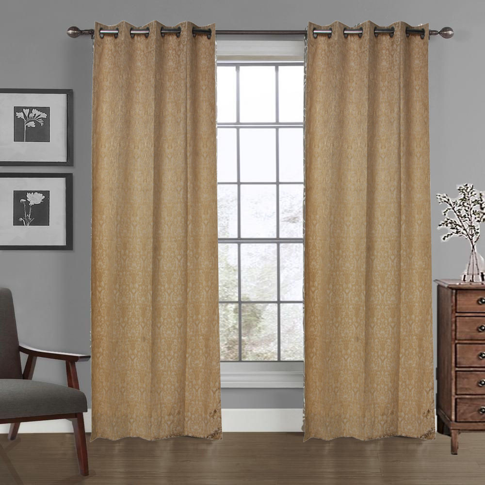 Classic Curtain - Polyester, 84 Inches | Beige Grommet Panels, Machine Washable, 2 Panels
