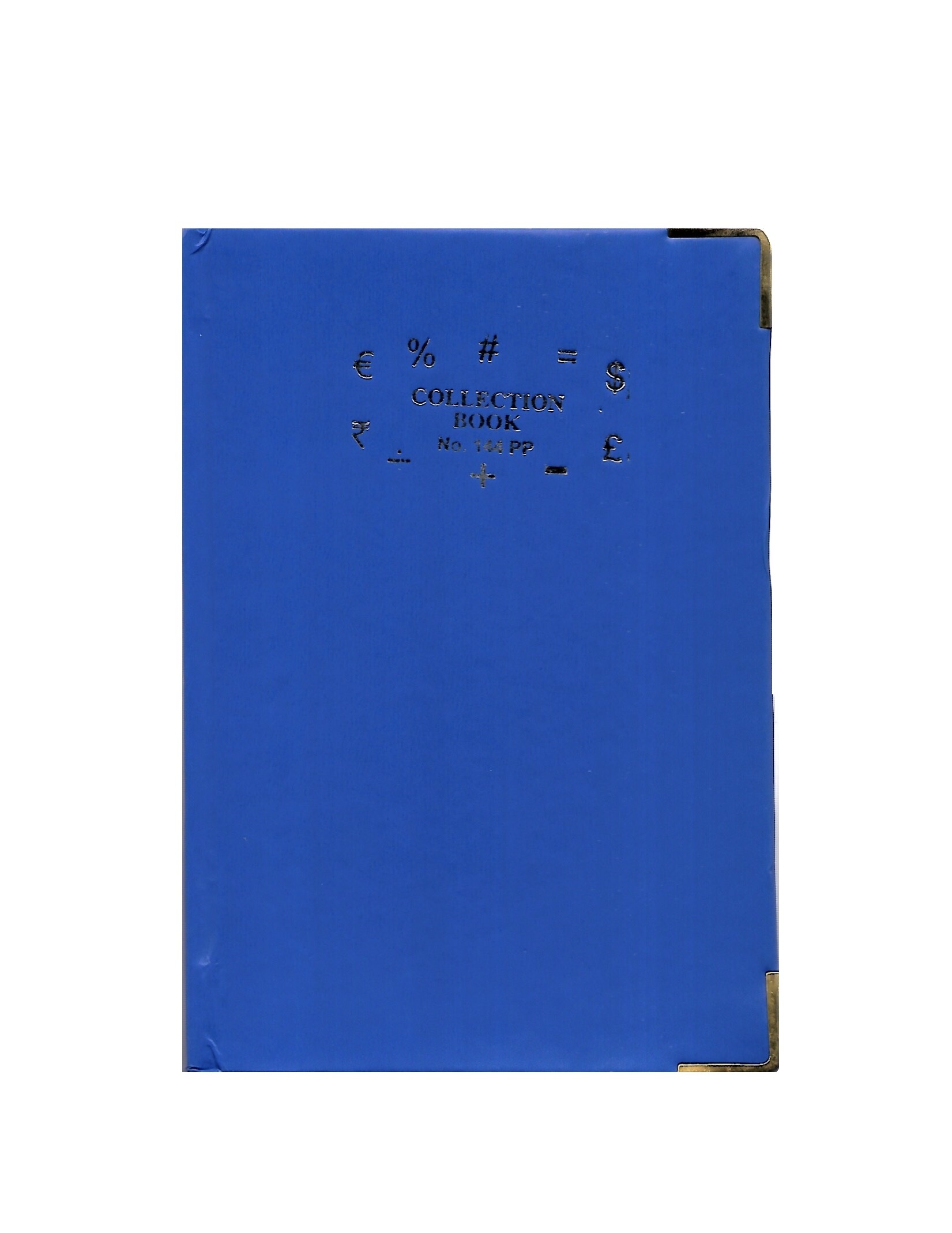 Table Size Collection Book, 70gsm, 144 Pages - Hard Board Cover, 5 X 7.25 Inches | Durable Binding, Golden Corner Protectors, Ideal For Debit & Credit Records