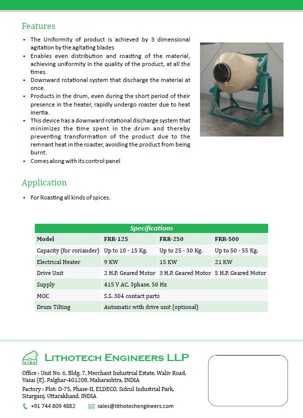 Rotary Roaster - Material: Stainless Steel