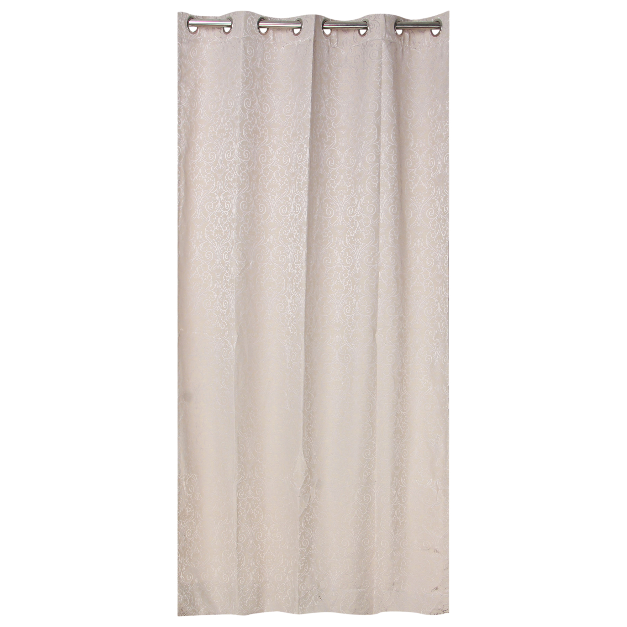 Classic Curtain - Polyester Material, 95 X 108 Inches, Beige Color | Grommet Top Style, Machine Washable, 2 Panels