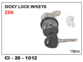 Dicky Lock W/Keys Zen - Durable Steel Construction, Designed for 4-Wheelers | Includes Warranty for Enhanced Reliability