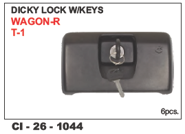 Dicky Lock w/keys Wagon-R T-1 - Durable Material, Compact Size | 4 Wheeler Vehicle Type, Warranty Included