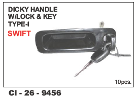 Dicky Handle W/lock & Key Type-i Swift - 4 Wheeler Compatibility, Durable Design , Secure Locking Mechanism with Key Access