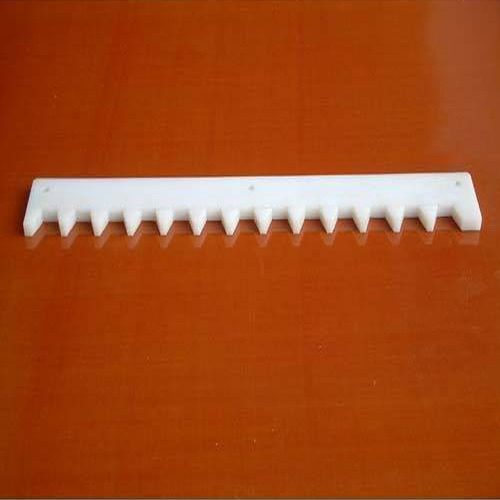 Toothed Strip Slat - Soft Plastic, Rectangular Shape , White Color